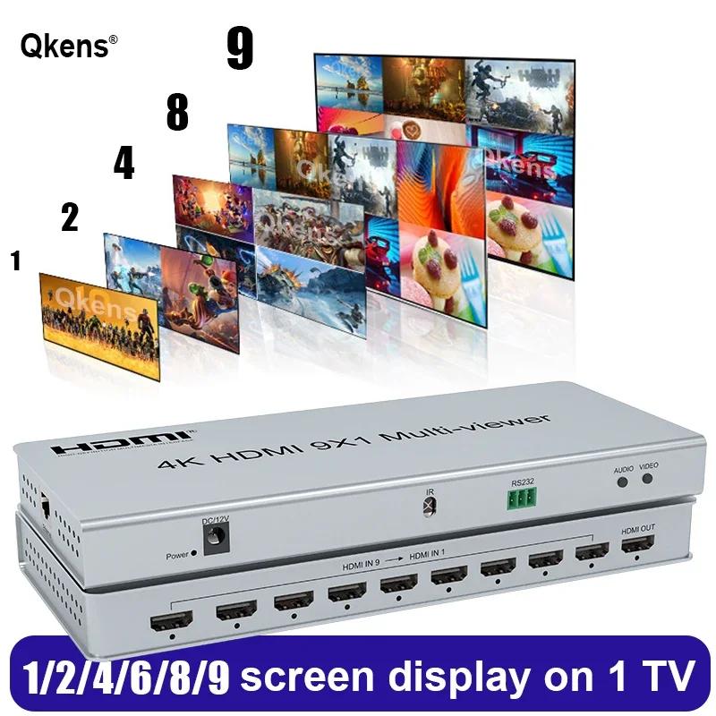 Ʈ PC HDMI Ƽ  ׸ й, TV ȭ й, ɸ ġ, 4K, 9x1, 9 in 1, 4, 6, 8, 9 in 1